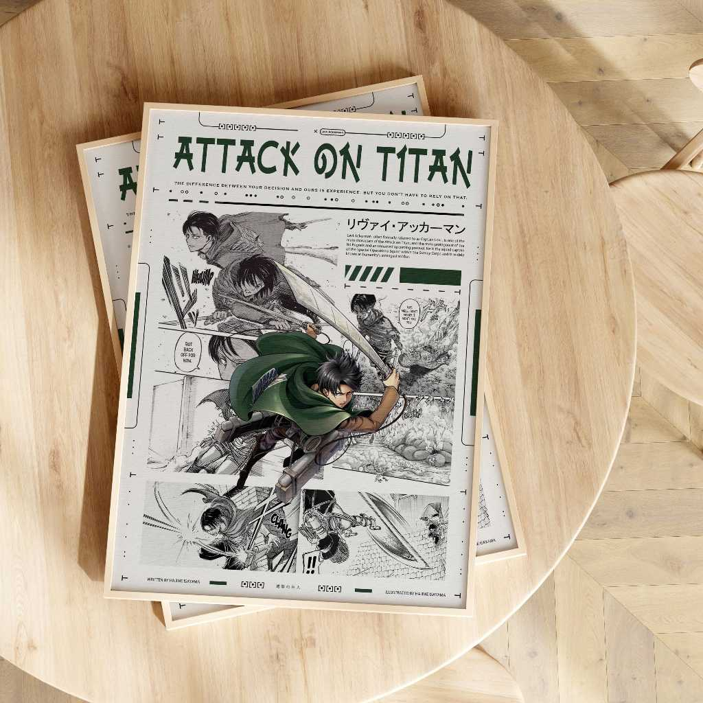 FREESHIP ⭐️ Levi Ackerman Poster | Comic Poster - Tranh Decal Dán Tường - Ảnh Treo Tường