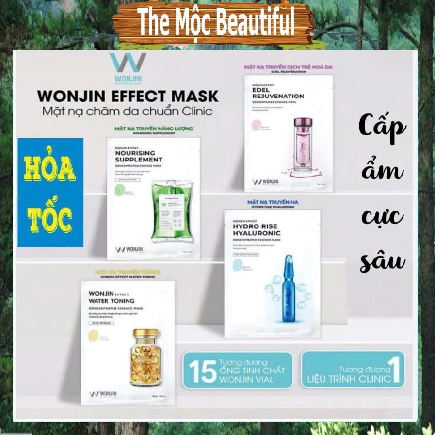 [VS mới] Mặt Nạ WONJIN Mặt Nạ Giấy Cấp Ẩm Ngừa lão hóa WonJin Effect Concentrated Essence Mask
