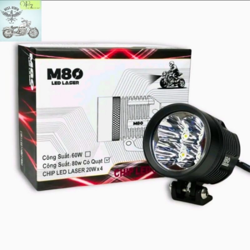Trợ sáng Cao cấp M80 Chip led Osram, công suất 80W có quạt tản nhiệt Giúp tránh giảm sáng. L4X Chip SST20 - siêu sáng