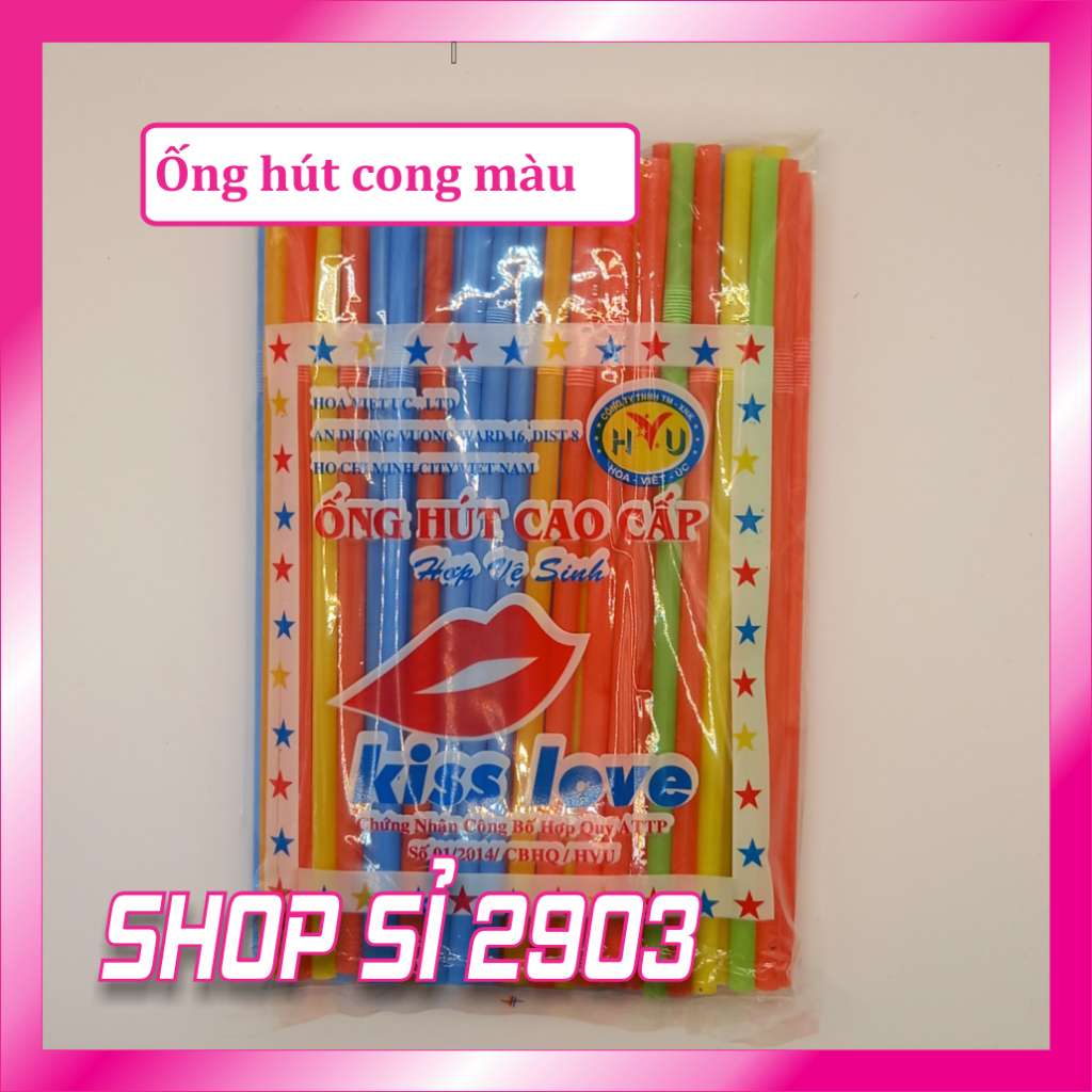 [Combo 5 bịch] Ống hút cong bẻ đầu phi 6 - SHOP SỈ 2903