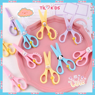 Kéo nhựa đầu lưỡi tù tập cắt giấy thủ công an toàn cho bé TILO KIDS - giao màu ngẫu nhiên 