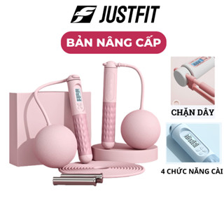 Dây nhảy thể dục đếm số JUSTFIT không dây, dây nhảy thể lực tính calo giảm cân, cadio tại nhà cho nữ