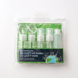 Bộ Chiết Mỹ Phẩm The Travel Star C00-378 7-pack Travel Bottle Set 60ml Clear - Nhỏ Gọn Tiện Lợi Du Lịch