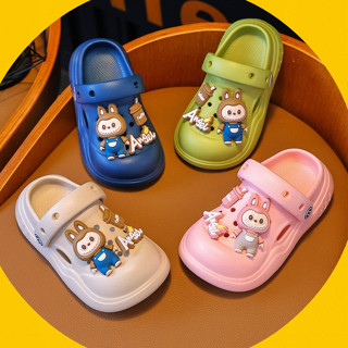  Siêu nhẹ mềm_ Dép Sục labubu cho bé trai bé gái từ 2-6 tuổi 