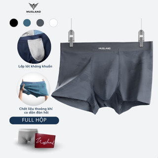 [GIÁ MỞ BÁN] Quần Lót Nam Boxer Chất Liệu Thun Lạnh Công Nghệ Seamless Không Đường May Lót Kháng Khuẩn QL24006
