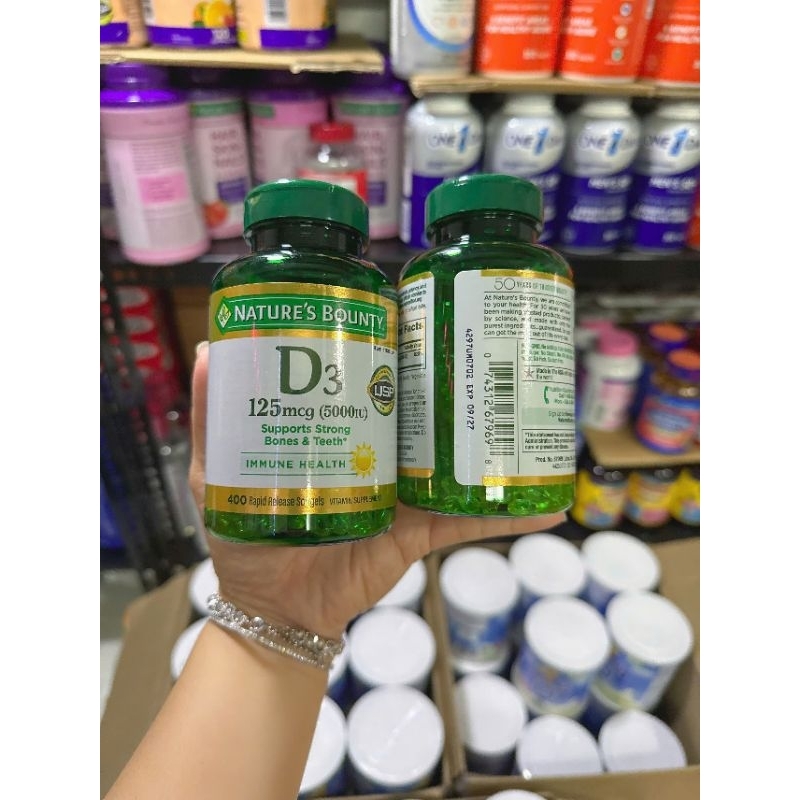 VIÊN UỐNG BỔ SUNG VITAMIN D3 NATURE’S BOUNTY VITAMIN D3 125 MCG 5000IU