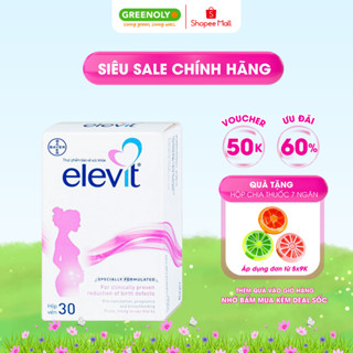 Elevit Vitamin Bầu Tổng Hợp Cho Phụ Nữ Trước, Trong và Sau Thai Kỳ 30 Viên