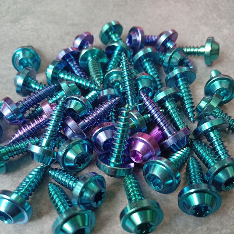 Ốc bulong 4li , 5li, 6li nhuyễn xoắn Chất liệu GR5 đã lên màu