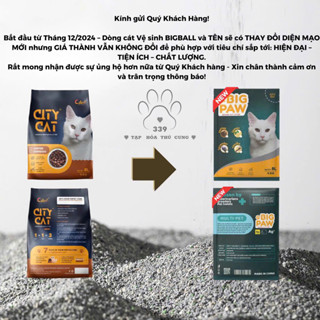  HỎA TỐC Q12  CÁT VỆ SINH MÈO VÀ LÓT CHUỒNG HAMSTER CÁT MÈO KHÔNG BỤI CITYCAT BIGPAW 8L 