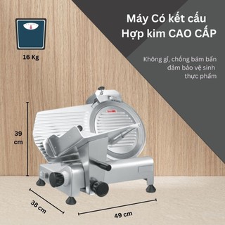 Máy Thái Thịt Đông Lạnh, Thịt Chín ES250 Bán tự động Hàng Chính hãng - Điều chỉnh Độ dày mỏng 1-12mm