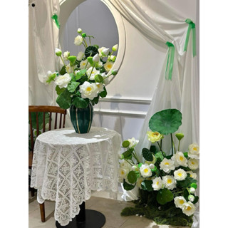 [Rẻ Vô Địch ]Cành hoa sen nở lụa trang trí trung thu Tết - Hoa giả - hàng nhập giá rẻ