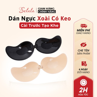Miếng Dán Ngực Silicone Selala Cài Trước Hình Quả Xoài Siêu Mỏng Siêu Dính Tạo Khe Đẩy Ngực PK09