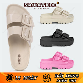 Dép Hai Quai Ngang Thái Lan Nữ MONOBO SUPER JELLO  Chất Cao Su Non Đế Cao Chính Hãng, Dép Đi Chơi, Dép Đi học
