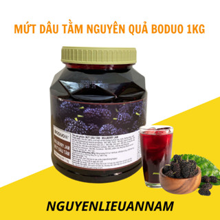   HOT  MỨT DÂU TẰM  BODUO hộp 1kg thơm ngon pha chế đơn giản 