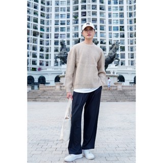 Áo len đan FORM SIÊU TO OVERSIZE nam cổ tròn, chất len cực dày dặn
