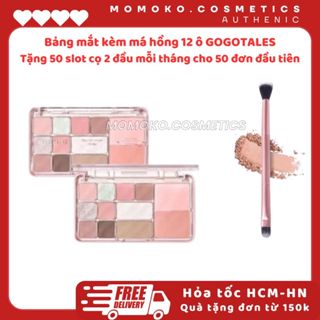 [HỎA TỐC HN-HCM] GOGO TALES Bảng phấn mắt má kèm tạo khối 12 ô màu 4in1 Gogotales Heart Racing nhũ sáng mịn GT724 14.6g