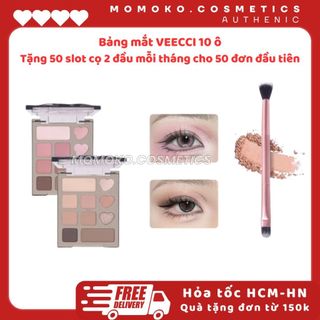  VEECCI Bảng Phấn Mắt 10 Ô Bảng Phấn Mắt Hồng Nhũ Lâu Dài Trang Năng Mịn Dễ Tán MINI 4.2g 