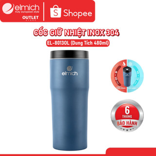 Cốc Giữ Nhiệt Elmich EL-8013OL 480ml | Ly Giữ Nhiệt Inox 304 Elmich Chính Hãng 