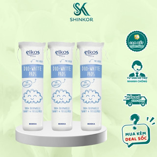 Bông tẩy trang Elkos nhập khẩu ĐỨC 100% 140 miếng