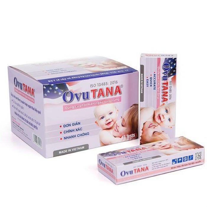 Que canh rụng trứng OVUTANA, test thử trứng Ovu tana nhanh, tìm thời điểm trứng rụng - Chính Hãng