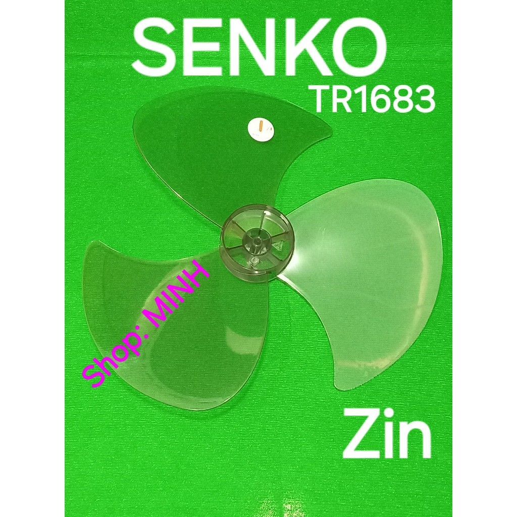 CÁNH quạt Senko TR1683 zin theo máy – 39cm, CÁNH B4, cánh 3 lá, lỗ cốt tròn quạt treo B4 (F20) Senko