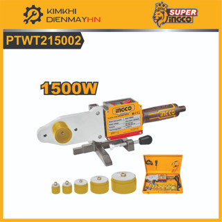 Máy hàn ống nhựa INGCO PTWT215002 | Máy hàn nhiệt 1500W,bộ ổ cắm nhiệt: 20, 25, 32, 40, 50, 63mm
