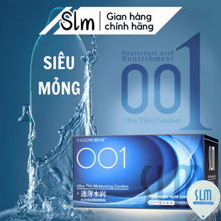 Bao Cao Su Siêu Mỏng 001 SLM Nhiều Gel, Truyền Nhiệt Tốt - Hộp 10 BCS
