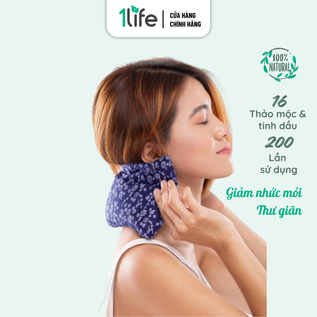Túi Thơm Thảo Mộc 1Life Tinh Dầu Tự Nhiên Chườm Nóng Ngủ Ngon - Homespa Herbal Pack