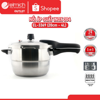 Nồi Áp Suất Bếp Từ Elmich EL-3369 (4L) / EL-3371(5.5L) / EL-8278(5L) Nồi Áp Suất Elmich Chính Hãng