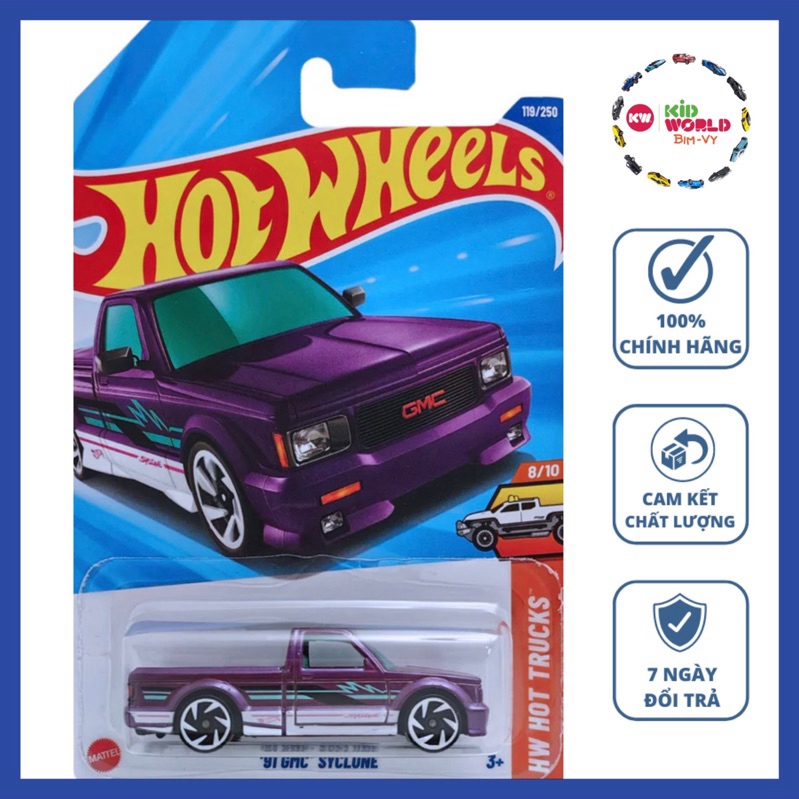 Xe mô hình Hot Wheels basic Bán tải '91 GMC Syclone HYY60.