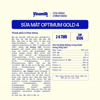 (HSD T7-2027) (Mẫu Mới) COMBO 3 Hộp Sữa Bột Optimum Gold 4 850g.