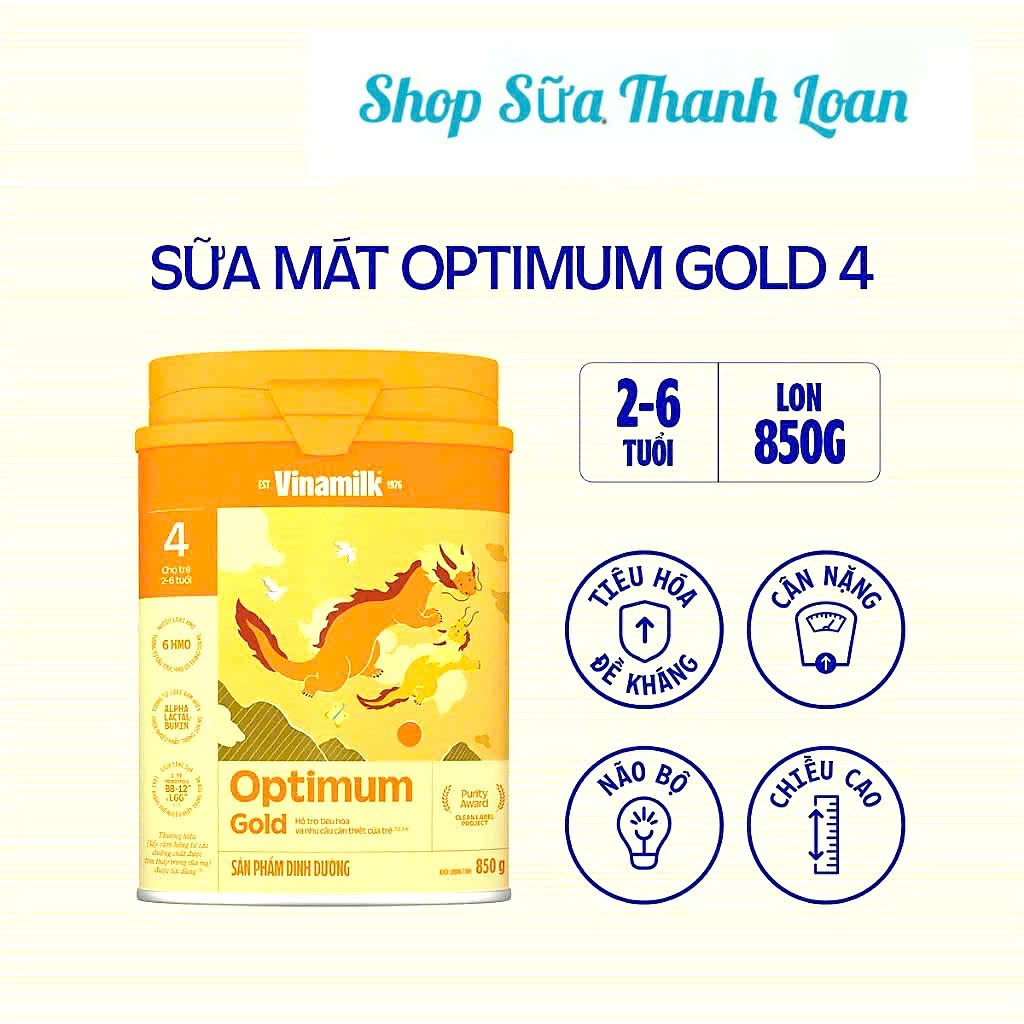(HSD T7-2027) (Mẫu Mới) COMBO 3 Hộp Sữa Bột Optimum Gold 4 850g.