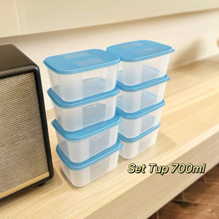 Set 4 hộp TUPPERWARE đông 700ml ( TUP TRUNG - Giao màu ngẫu nhiên )