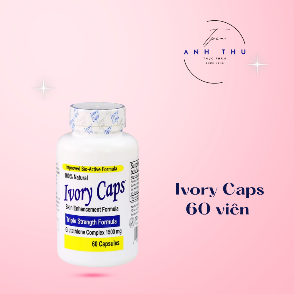 Viên uống giảm nám, trắng da Ivory Caps 60 viên Mỹ