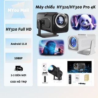 HY300/HY320 4K - Máy chiếu mini HY300 gốc MONOZ VIỆT NAM -1080P/720P- HD1080 - Đen