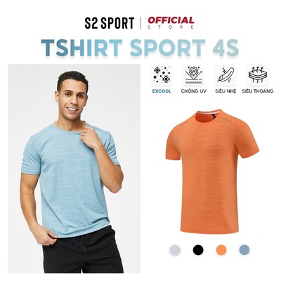 Áo thun nam S2 SPORT tshirt thể thao công nghệ EXCOOL siêu mát thoáng khí thoải mái vận động - STS11