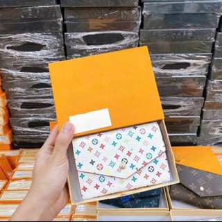 Ví cầm tay mini fullbox hãng gấp đôi ngang 16cm .gấp 3 ngang 11cm