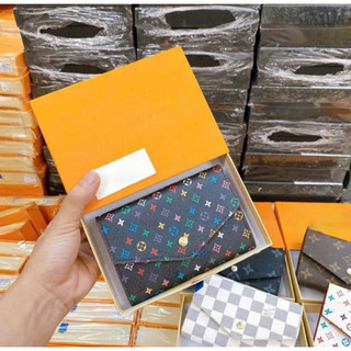 Ví cầm tay mini fullbox hãng gấp đôi ngang 16cm .gấp 3 ngang 11cm