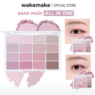   LIVE  Bảng phấn mắt 16 ô wakemake Soft Blurring Eye Palette 14g tự nhiên cuốn hút 