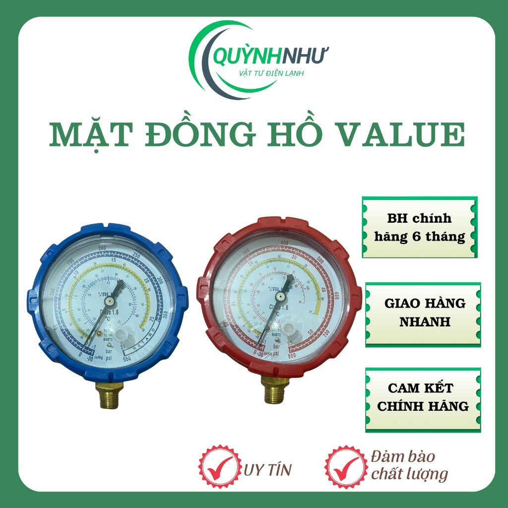 Mặt đồng hồ nạp gas Value hàng chính hãng