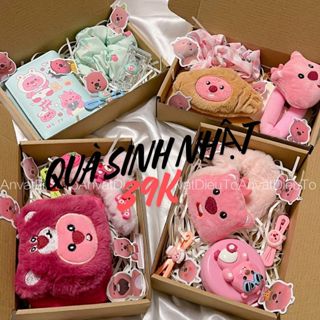 [Hàng sẵn HCM] Set quà Loopy Hải Ly, Labubu mini tặng sinh nhật, bạn bè, người thân, noel giáng sinh