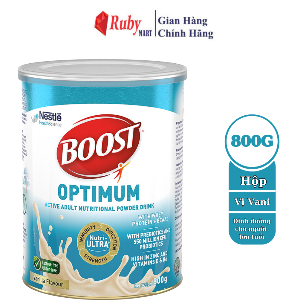 Sữa Bột Nestle Boost Optimum Lon 800g Dinh Dưỡng Dành Cho Người Trung Và Cao Tuổi