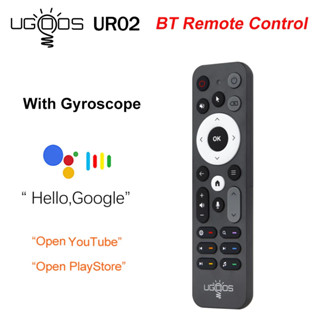 Điều khiển Bluetooth Ugoos UR02 có chuột bay, hỗ trợ giọng nói, tương thích Mi Box & Android TV