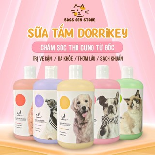  Sữa tắm cho chó mèo  sữa tắm Dorrikey diệt ve rận nấm ngứa  mượt lông cho thú cưng chai 510ml 