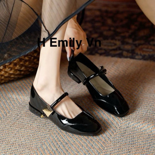 Giày Mary rane mũi vuông kiểu Pháp 3p( Cao Cấp) dành cho nữ Khuy Miu MJ 24( hàng chính hãng)