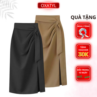 Chân Váy dài xẻ đùi dáng ôm công sở sang trọng Oxatyl M133 cho nữ mùa hè phong cách thời trang nữ
