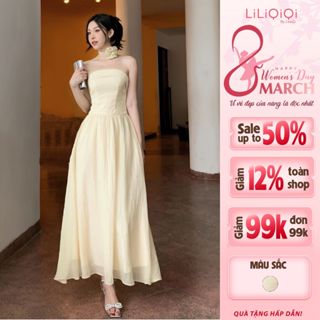 Đầm Tiệc Cúp Ngực Dáng Dài Kèm Choker Hoa LiLiQiQi By LeeGi Váy Thiết Kế Tiểu Thư Sang Chảnh - DD766