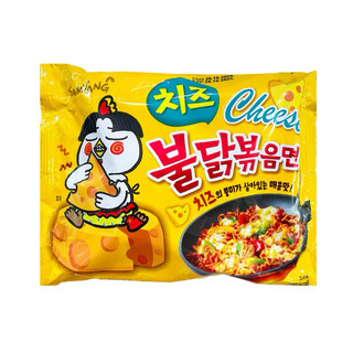  Mì trộn khô gà cay phô mai Buldak Samyang Hàn Quốc gói 140g  vàng  