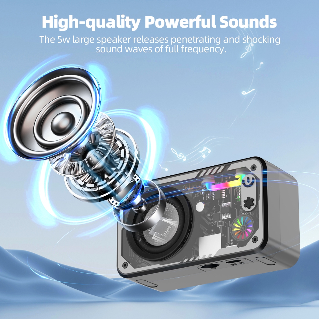 Loa Bluetooth Goojodoq LED âm thanh vòm 5.3 có thể kết nối với máy tính để bàn/máy tính xách tay/TV | BigBuy360 - bigbuy360.vn