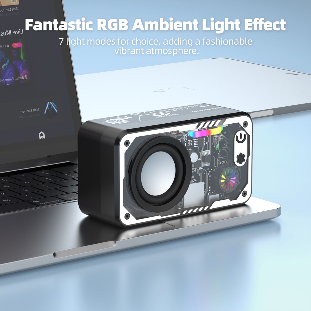 Loa Bluetooth Goojodoq LED âm thanh vòm 5.3 có thể kết nối với máy tính để bàn/máy tính xách tay/TV | BigBuy360 - bigbuy360.vn